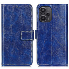 Coque Portefeuille Livre Cuir Etui Clapet K04Z pour Xiaomi Redmi Note 12 Turbo 5G Bleu