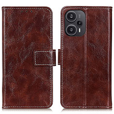 Coque Portefeuille Livre Cuir Etui Clapet K04Z pour Xiaomi Redmi Note 12 Turbo 5G Marron