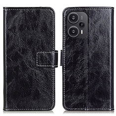 Coque Portefeuille Livre Cuir Etui Clapet K04Z pour Xiaomi Redmi Note 12 Turbo 5G Noir