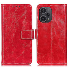 Coque Portefeuille Livre Cuir Etui Clapet K04Z pour Xiaomi Redmi Note 12 Turbo 5G Rouge