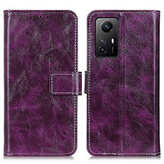 Coque Portefeuille Livre Cuir Etui Clapet K04Z pour Xiaomi Redmi Note 12S Violet