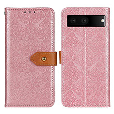 Coque Portefeuille Livre Cuir Etui Clapet K05Z pour Google Pixel 7 5G Rose