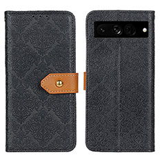 Coque Portefeuille Livre Cuir Etui Clapet K05Z pour Google Pixel 7 Pro 5G Noir