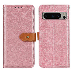 Coque Portefeuille Livre Cuir Etui Clapet K05Z pour Google Pixel 8 Pro 5G Rose