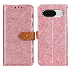 Coque Portefeuille Livre Cuir Etui Clapet K05Z pour Google Pixel 8a 5G Rose