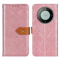 Coque Portefeuille Livre Cuir Etui Clapet K05Z pour Huawei Mate 60 Rose