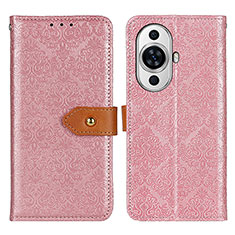 Coque Portefeuille Livre Cuir Etui Clapet K05Z pour Huawei Nova 11 Ultra Rose