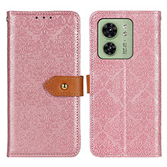 Coque Portefeuille Livre Cuir Etui Clapet K05Z pour Motorola Moto Edge (2023) 5G Rose