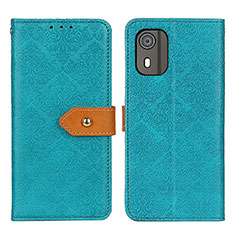 Coque Portefeuille Livre Cuir Etui Clapet K05Z pour Nokia C02 Vert