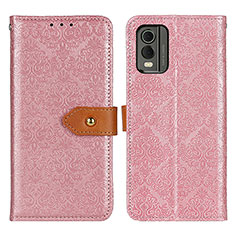 Coque Portefeuille Livre Cuir Etui Clapet K05Z pour Nokia C32 Rose