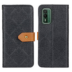 Coque Portefeuille Livre Cuir Etui Clapet K05Z pour Nokia XR21 Noir