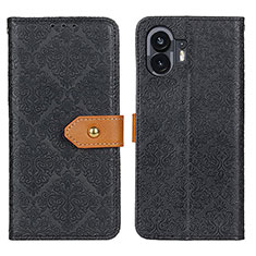 Coque Portefeuille Livre Cuir Etui Clapet K05Z pour Nothing Phone 2 Noir