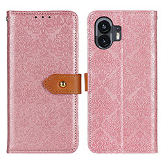 Coque Portefeuille Livre Cuir Etui Clapet K05Z pour Nothing Phone 2 Rose