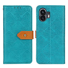 Coque Portefeuille Livre Cuir Etui Clapet K05Z pour Nothing Phone 2 Vert