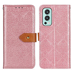 Coque Portefeuille Livre Cuir Etui Clapet K05Z pour OnePlus Nord 2 5G Rose