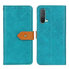 Coque Portefeuille Livre Cuir Etui Clapet K05Z pour OnePlus Nord CE 5G Vert