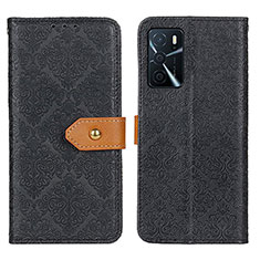 Coque Portefeuille Livre Cuir Etui Clapet K05Z pour Oppo A54s Noir