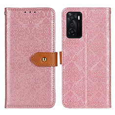 Coque Portefeuille Livre Cuir Etui Clapet K05Z pour Oppo A55S 5G Rose