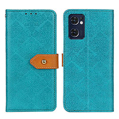 Coque Portefeuille Livre Cuir Etui Clapet K05Z pour Oppo Find X5 Lite 5G Vert