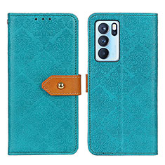 Coque Portefeuille Livre Cuir Etui Clapet K05Z pour Oppo Reno6 Pro 5G India Vert