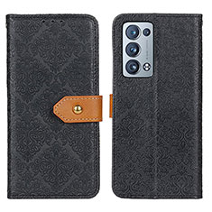 Coque Portefeuille Livre Cuir Etui Clapet K05Z pour Oppo Reno6 Pro 5G Noir