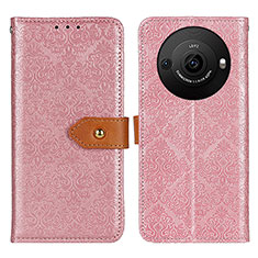 Coque Portefeuille Livre Cuir Etui Clapet K05Z pour Sharp Aquos R8s Pro Rose