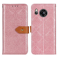 Coque Portefeuille Livre Cuir Etui Clapet K05Z pour Sharp Aquos Sense7 Rose