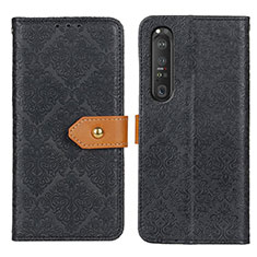 Coque Portefeuille Livre Cuir Etui Clapet K05Z pour Sony Xperia 1 III Noir