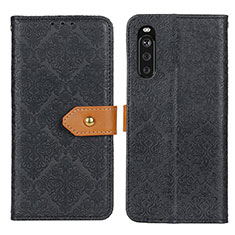 Coque Portefeuille Livre Cuir Etui Clapet K05Z pour Sony Xperia 10 III SO-52B Noir