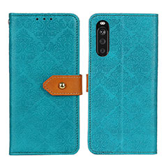 Coque Portefeuille Livre Cuir Etui Clapet K05Z pour Sony Xperia 10 III SOG04 Vert