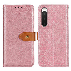 Coque Portefeuille Livre Cuir Etui Clapet K05Z pour Sony Xperia 10 IV SO-52C Rose