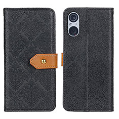 Coque Portefeuille Livre Cuir Etui Clapet K05Z pour Sony Xperia 5 V Noir