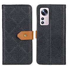 Coque Portefeuille Livre Cuir Etui Clapet K05Z pour Xiaomi Mi 12 Lite 5G Noir