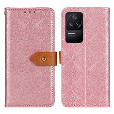 Coque Portefeuille Livre Cuir Etui Clapet K05Z pour Xiaomi Poco F4 5G Rose