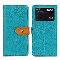 Coque Portefeuille Livre Cuir Etui Clapet K05Z pour Xiaomi Poco M4 Pro 4G Vert