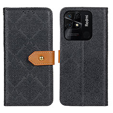 Coque Portefeuille Livre Cuir Etui Clapet K05Z pour Xiaomi Redmi 10 India Noir