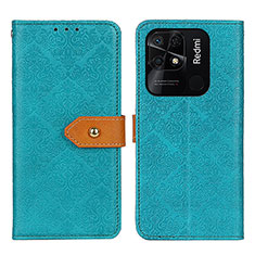 Coque Portefeuille Livre Cuir Etui Clapet K05Z pour Xiaomi Redmi 10 India Vert