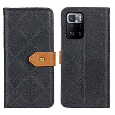 Coque Portefeuille Livre Cuir Etui Clapet K05Z pour Xiaomi Redmi Note 10 Pro 5G Noir