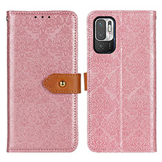 Coque Portefeuille Livre Cuir Etui Clapet K05Z pour Xiaomi Redmi Note 10T 5G Rose