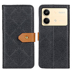 Coque Portefeuille Livre Cuir Etui Clapet K05Z pour Xiaomi Redmi Note 13R Pro 5G Noir