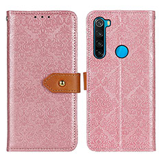 Coque Portefeuille Livre Cuir Etui Clapet K05Z pour Xiaomi Redmi Note 8 (2021) Rose