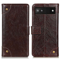 Coque Portefeuille Livre Cuir Etui Clapet K06Z pour Google Pixel 6a 5G Marron