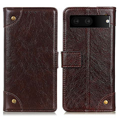 Coque Portefeuille Livre Cuir Etui Clapet K06Z pour Google Pixel 7 5G Marron