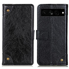 Coque Portefeuille Livre Cuir Etui Clapet K06Z pour Google Pixel 7 Pro 5G Noir