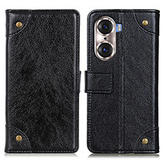 Coque Portefeuille Livre Cuir Etui Clapet K06Z pour Huawei Honor 60 5G Noir