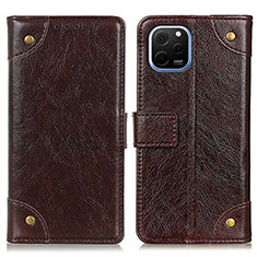 Coque Portefeuille Livre Cuir Etui Clapet K06Z pour Huawei Nova Y61 Marron