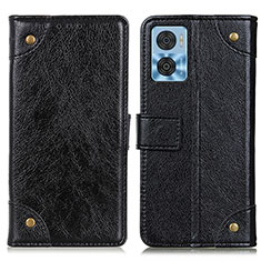 Coque Portefeuille Livre Cuir Etui Clapet K06Z pour Motorola Moto E22 Noir