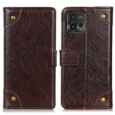 Coque Portefeuille Livre Cuir Etui Clapet K06Z pour Motorola Moto G72 Marron