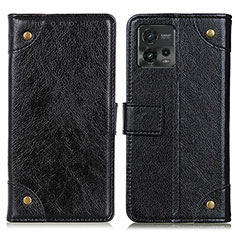 Coque Portefeuille Livre Cuir Etui Clapet K06Z pour Motorola Moto G72 Noir