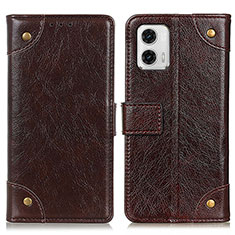 Coque Portefeuille Livre Cuir Etui Clapet K06Z pour Motorola Moto G73 5G Marron